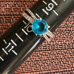 Fragrant Jewels Teal Gemstone Silver Ring